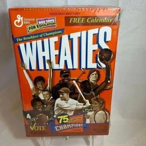 Wheaties 1999 75 Years of Champions -VINTAGE NEW SEALED‎ PLASTIC wrap - Picture 1 of 8